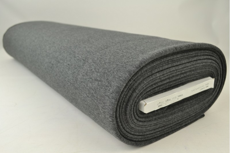 Alpenfleece sweaterstof donkergrijs melange, rol