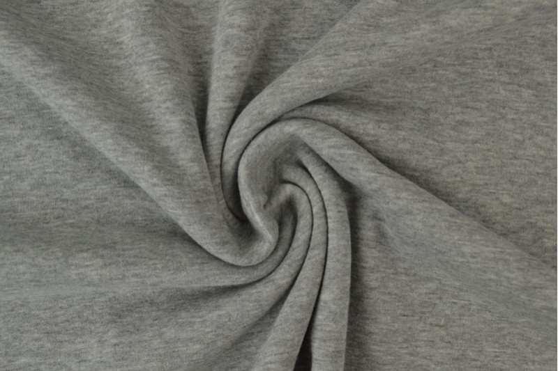 Alpenfleece sweaterstof zilvergrijs melange