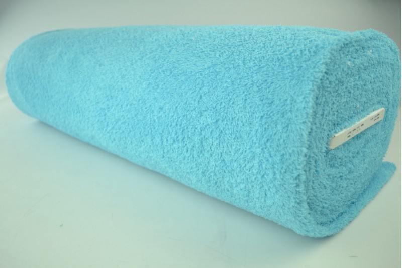 Badstof aqua blauw, rol