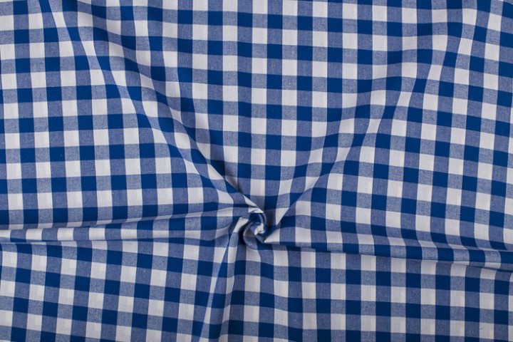 3 meter boerenbont cobalt wit geruit 18mm