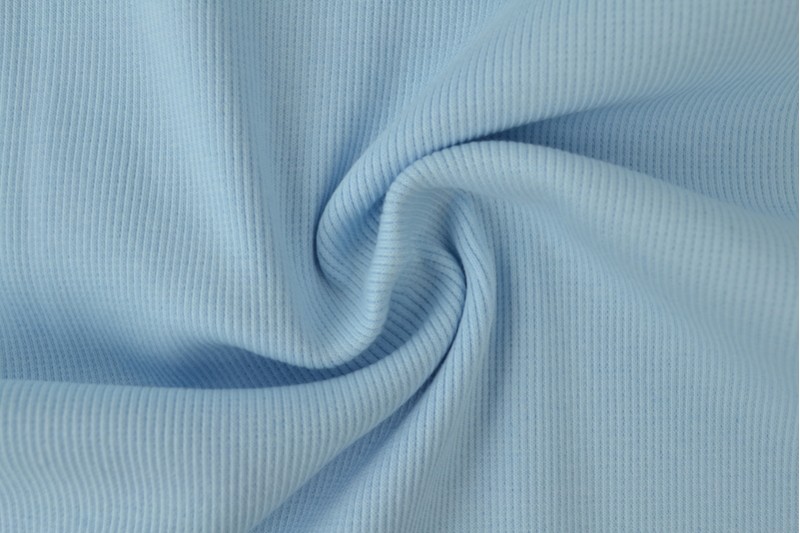 Boordstof rib babyblauw