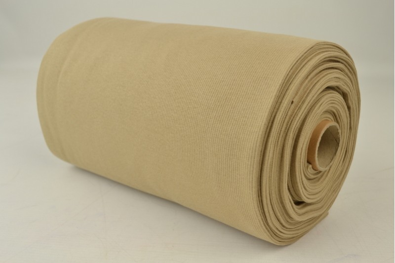 Boordstof rib beige, rol