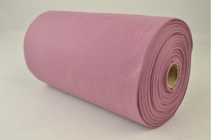 Boordstof rib donker oud roze, rol