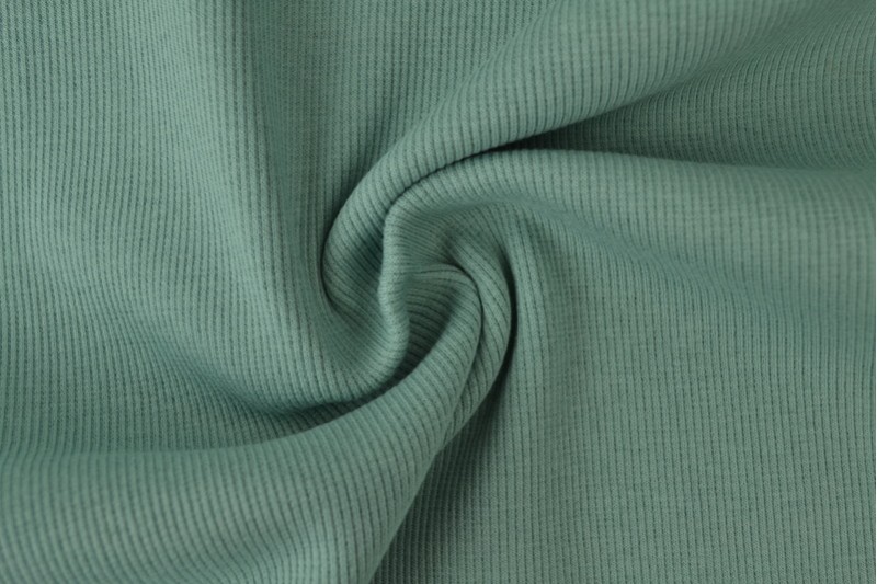 Boordstof rib oud groen
