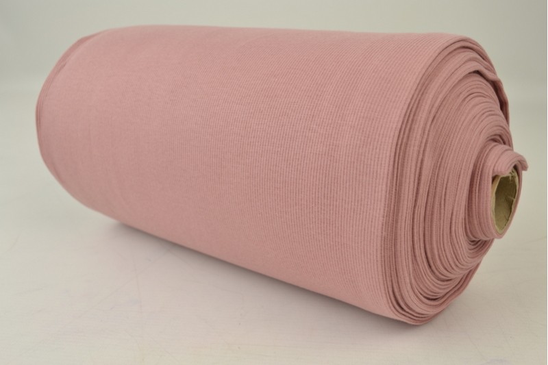 Boordstof rib oud roze