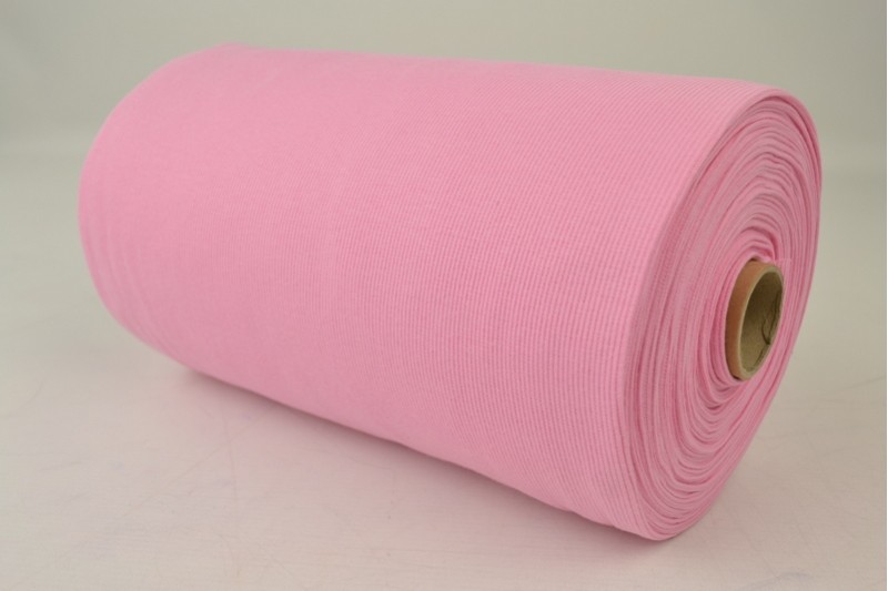 Boordstof rib roze, rol