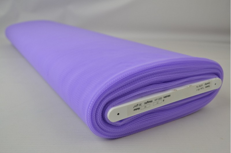 Brandvertragende tule 300 cm breed lavendel