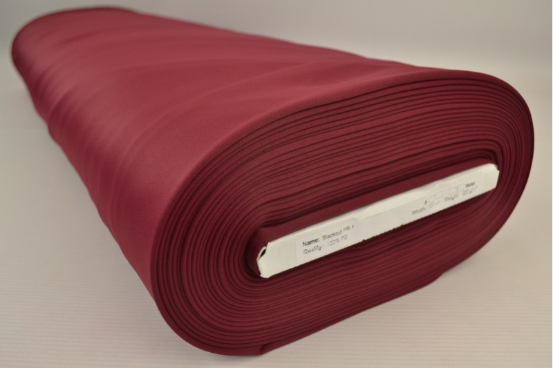 Brandvertragende verduisteringsstof 300 cm breed bordeaux, rol