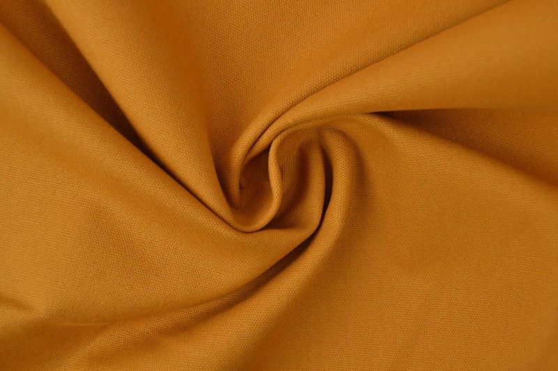 Katoen canvas 350 g/m² donker okergeel, rol