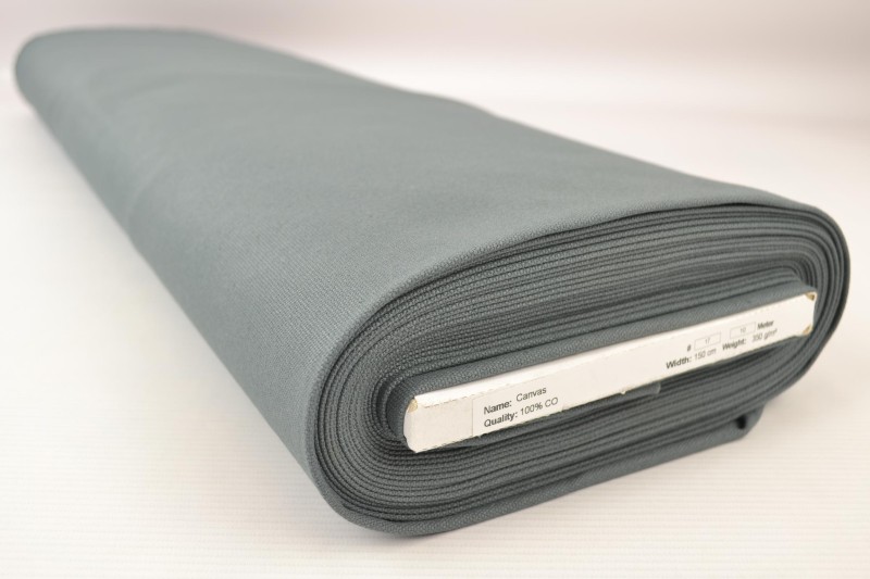 Katoen canvas 350 g/m² donkergrijs