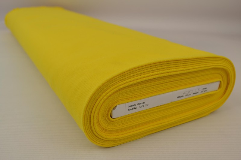 Katoen canvas 350 g/m² geel