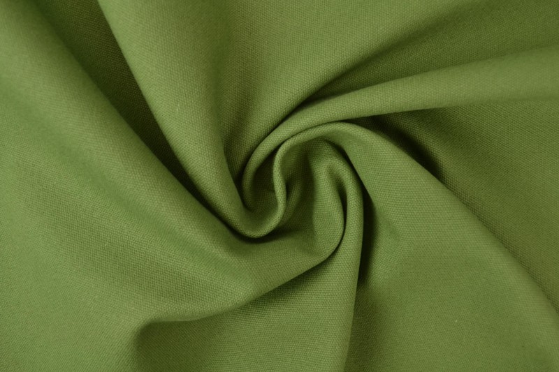 Katoen canvas 350 g/m² mosgroen, rol