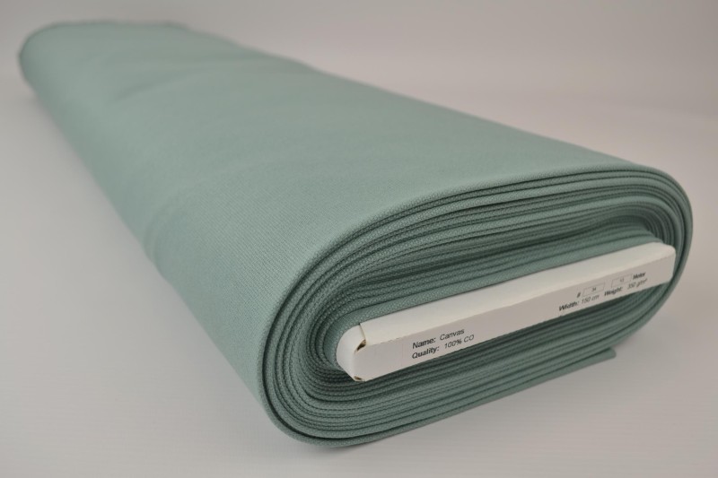 Katoen canvas 350 g/m² oud groen, rol