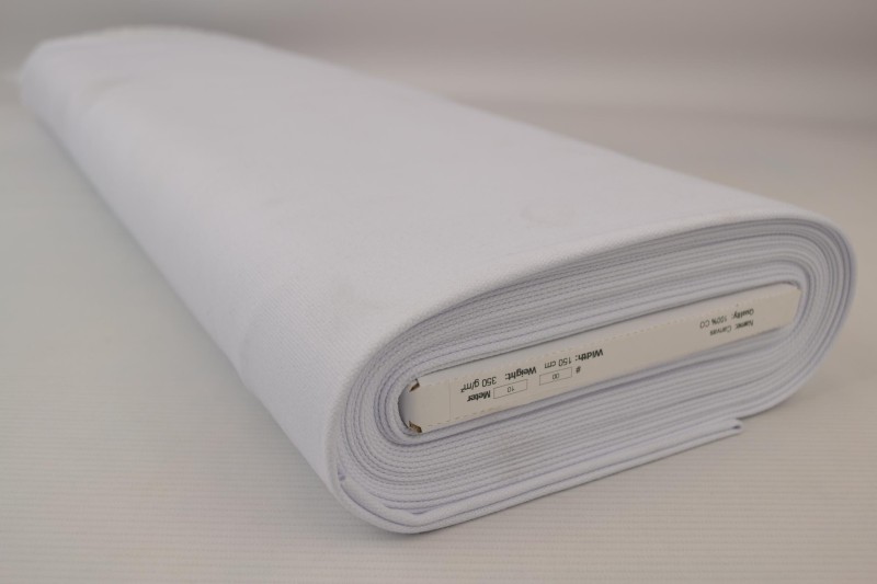 Katoen canvas 350 g/m² wit