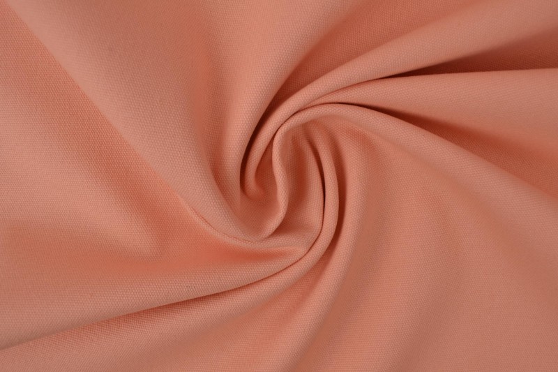 Katoen canvas 350 g/m² zalm roze, rol
