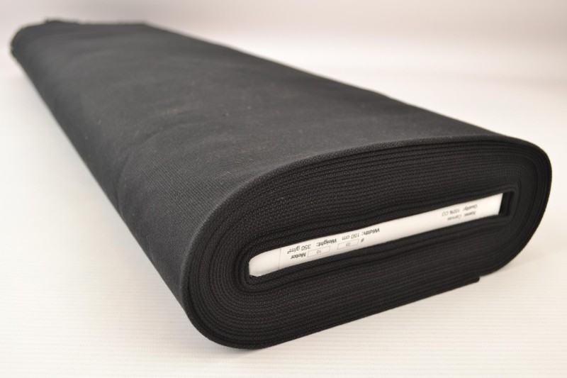 Katoen canvas 350 g/m² zwart