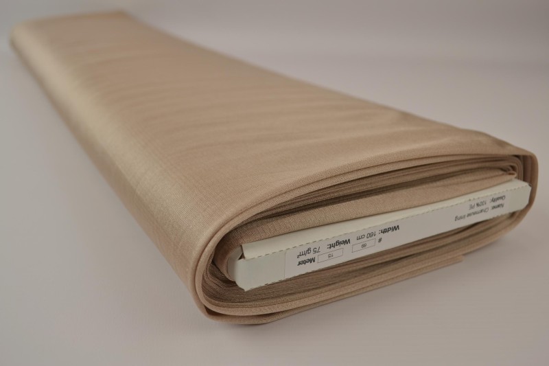 Charmeuse voering licht taupe, rol
