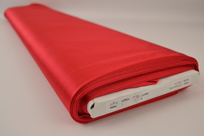 Charmeuse voering rood, rol