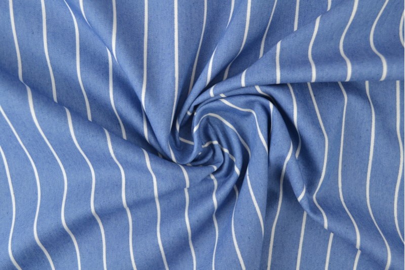 Denim chambray gewassen prints Print 13-02
