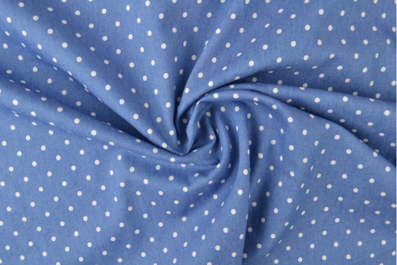 Denim chambray gewassen prints Print 14-02