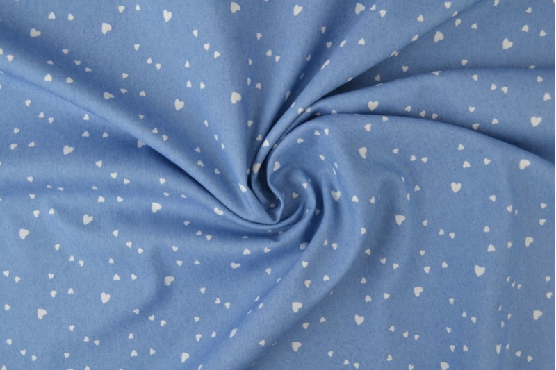 Denim chambray gewassen prints Print 15-01