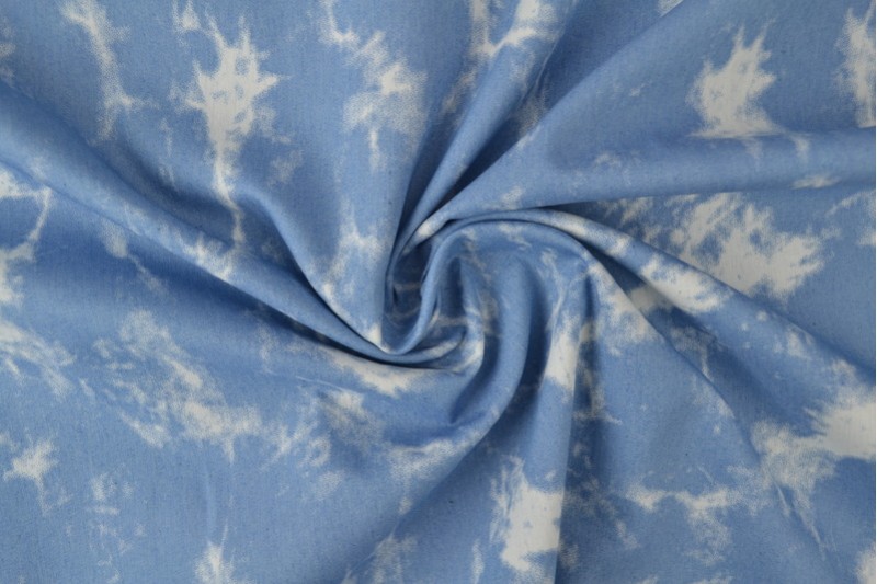 Denim chambray gewassen prints Print 17-01