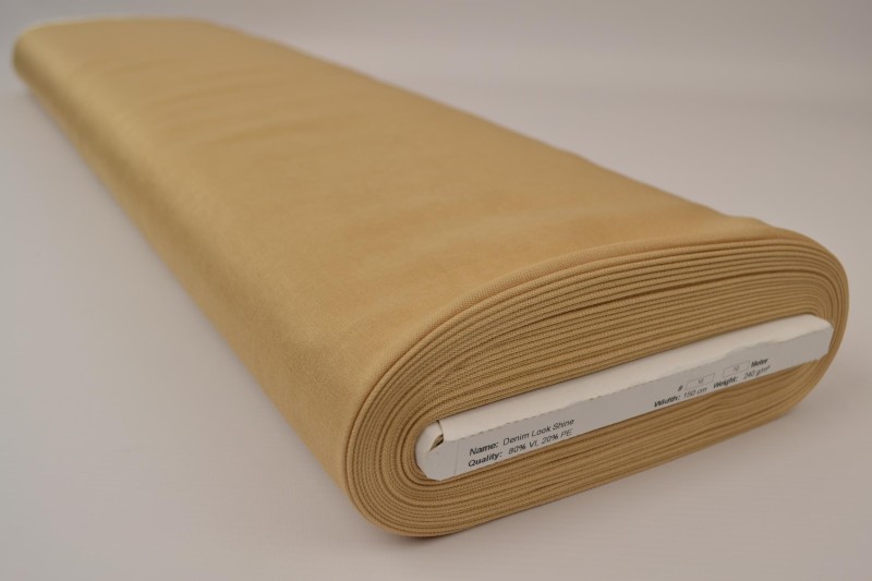 Denim-look viscose shine beige
