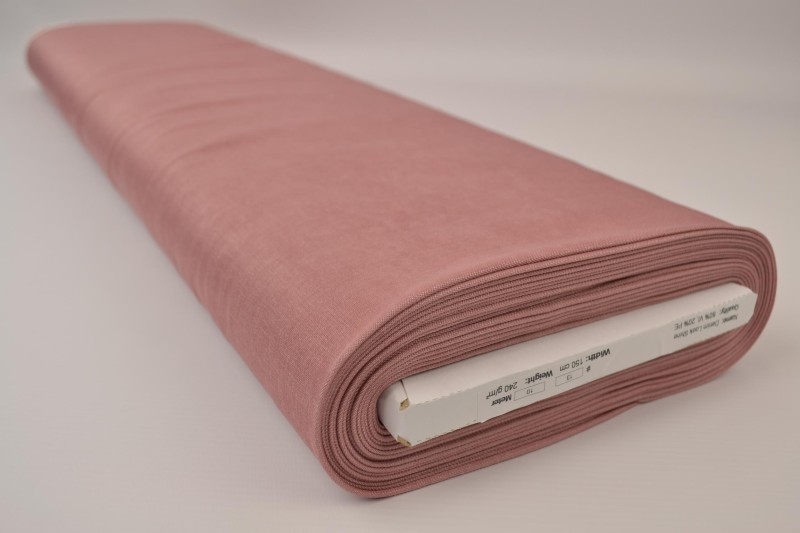 Denim-look viscose shine vintage roze