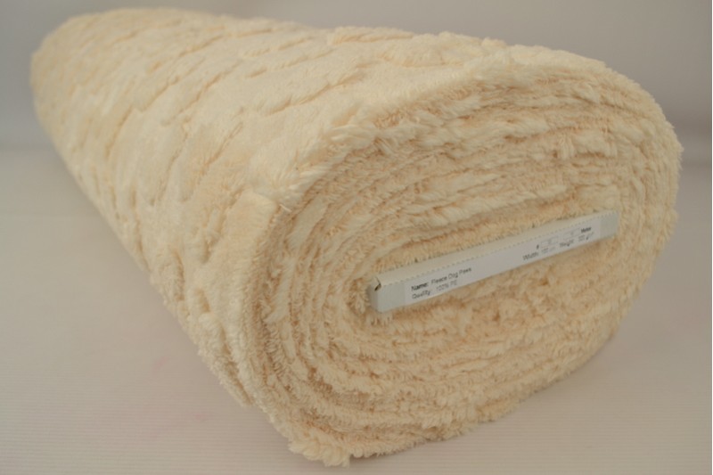 Fleece hondenpootjes champagne, rol