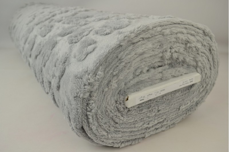 Fleece hondenpootjes zilvergrijs, rol