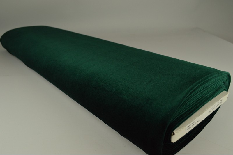 Fluweel stretch donker groen, rol