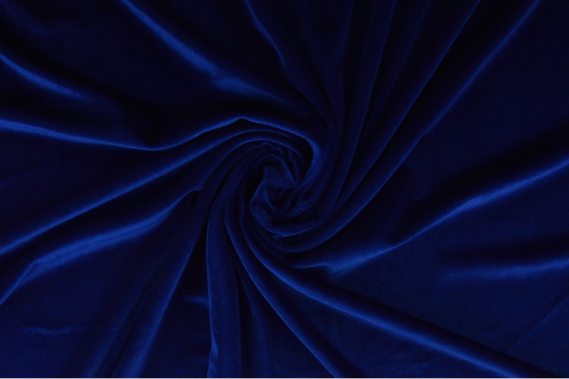 Fluweel stretch donkerblauw