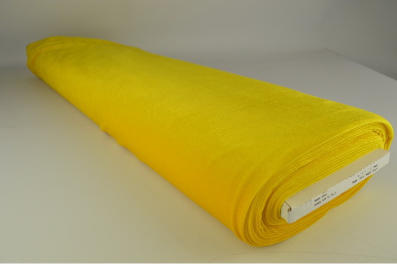 Fluweel stretch geel, rol