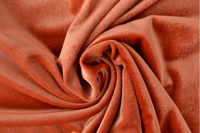 Fluweel stretch koper