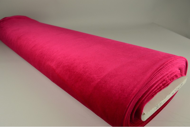 Fluweel stretch koraalroze, rol