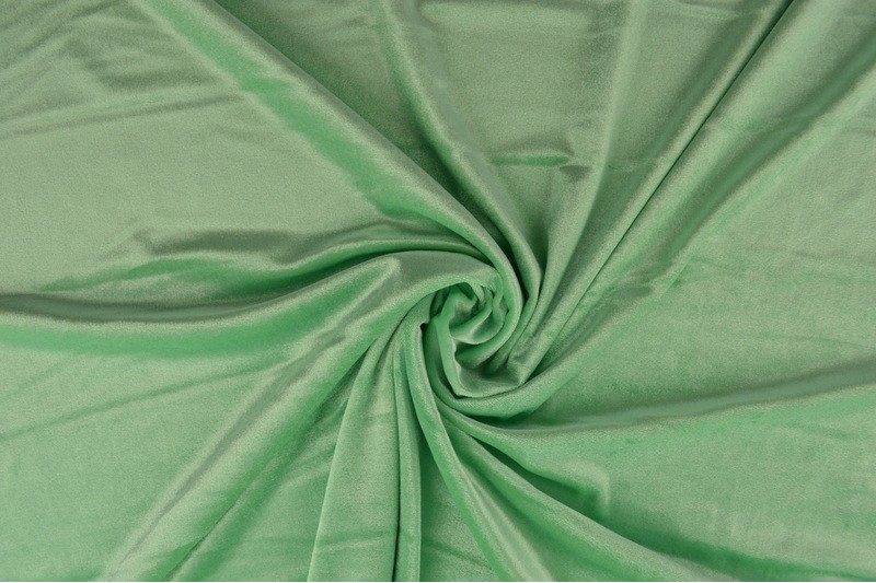 Fluweel stretch mint groen
