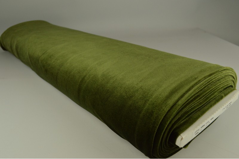 Fluweel stretch mosgroen, rol