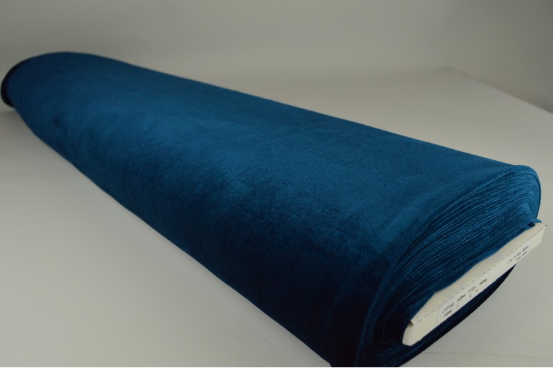Fluweel stretch petrol, rol