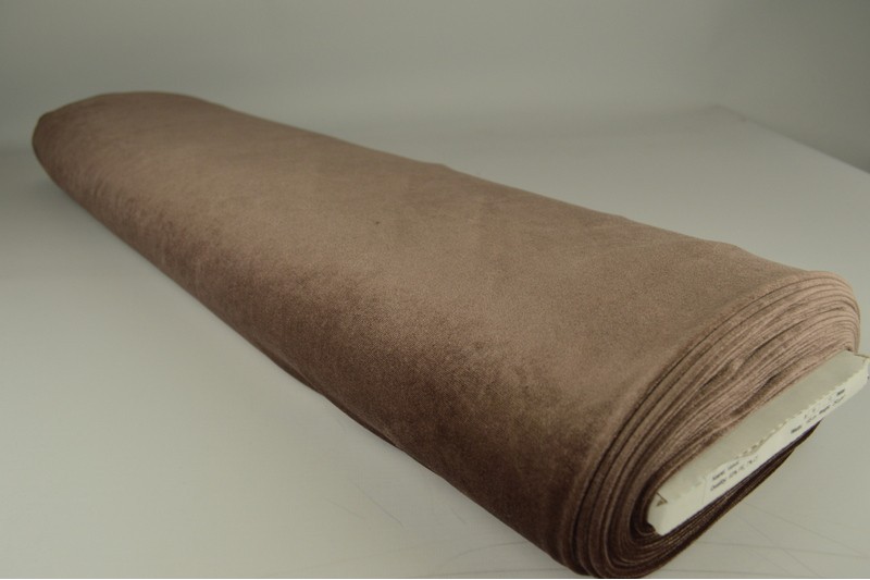 Fluweel stretch taupe, rol
