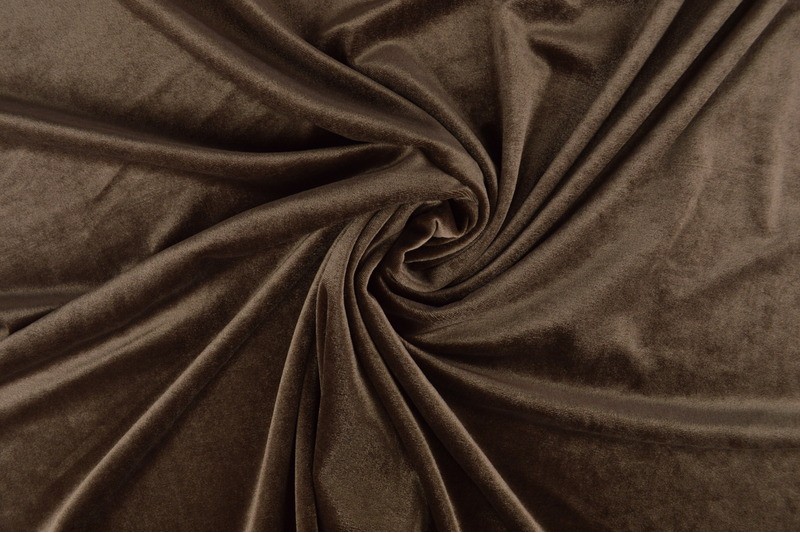 Fluweel stretch taupe