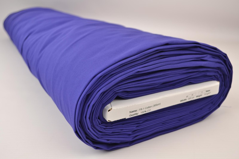 Brandvertragend katoen 300 cm breed, donkerblauw, rol