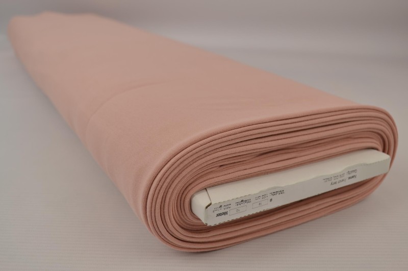 French terry dusky roze, rol
