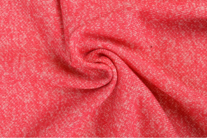 French terry melange viscose roze