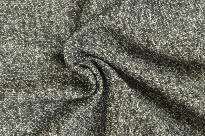 French terry melange viscose zwart