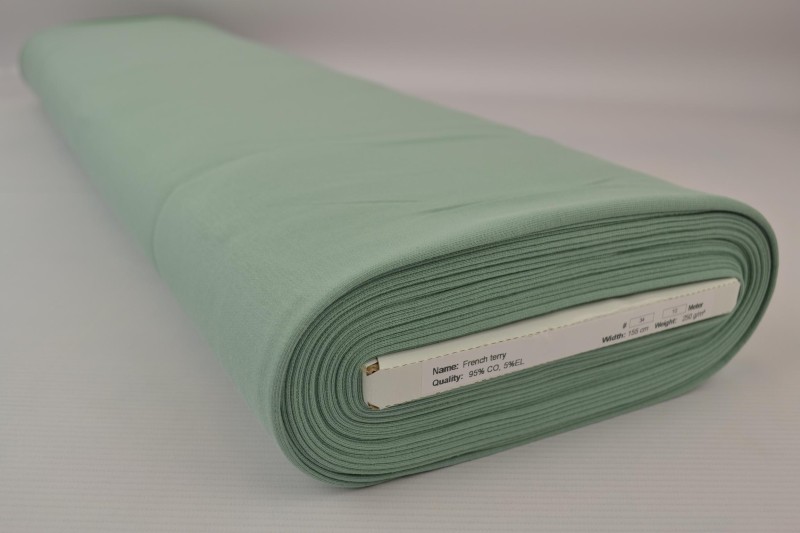 French terry oud groen, rol