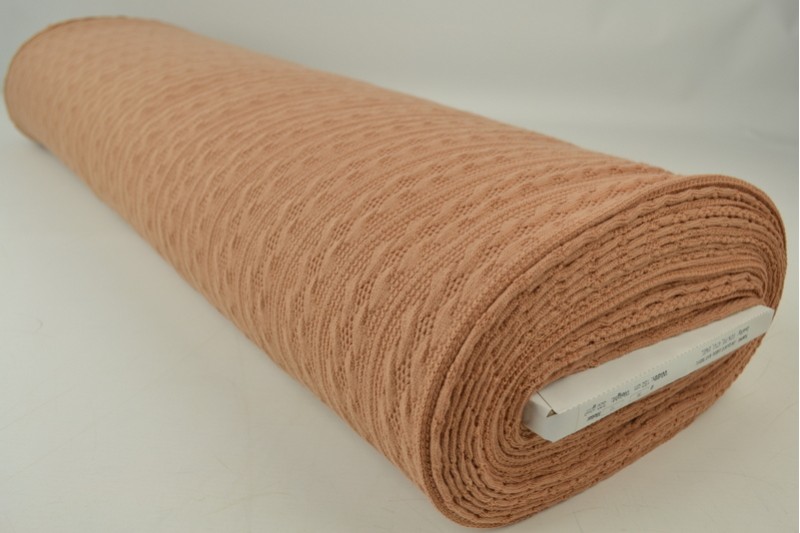 Jacquard gebreid kabel beige, rol