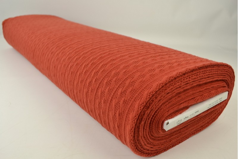 Jacquard gebreid kabel koper, rol