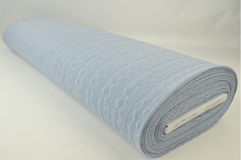 Jacquard gebreid kabel zilvergrijs, rol