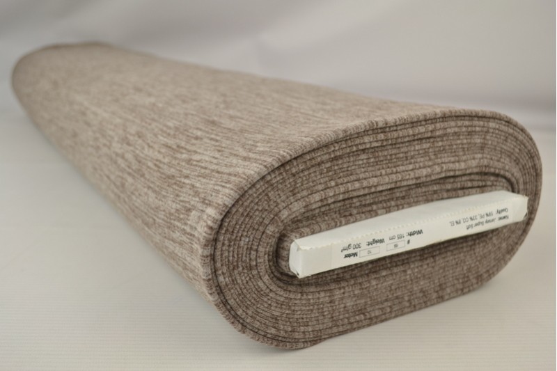 Jersey supersoft bruingrijs, rol
