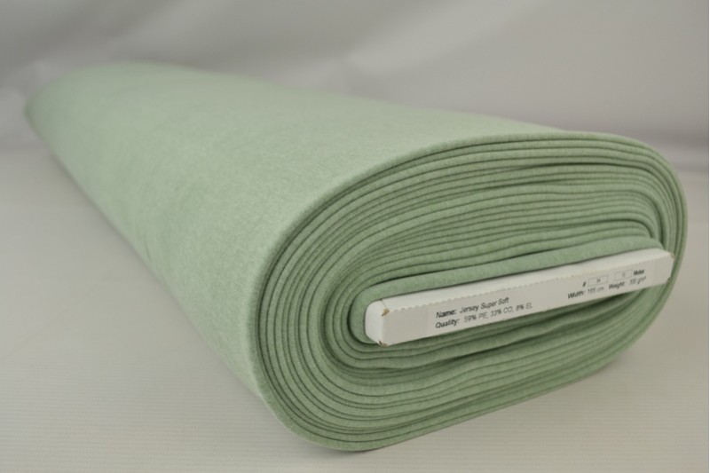 Jersey supersoft oud groen, rol